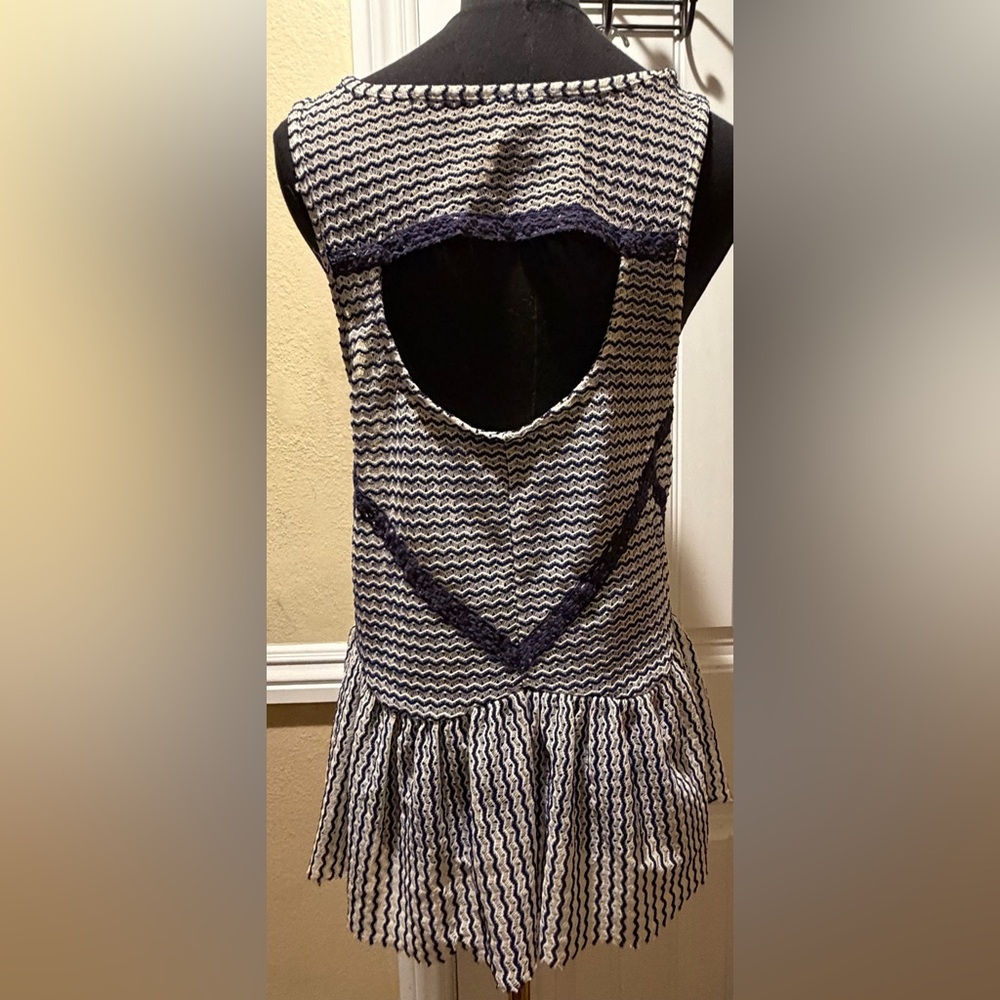 Free People Black and White Tank Top